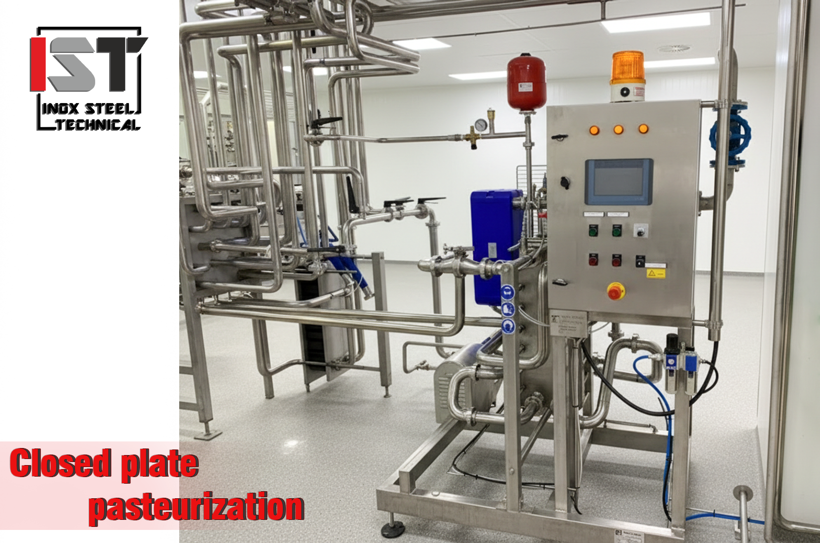 Closed plate pasteurization